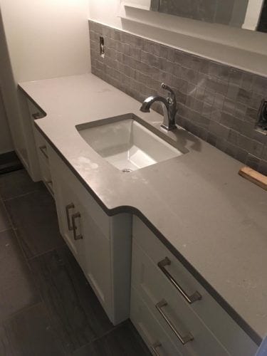 bathroom vanity with sink insert